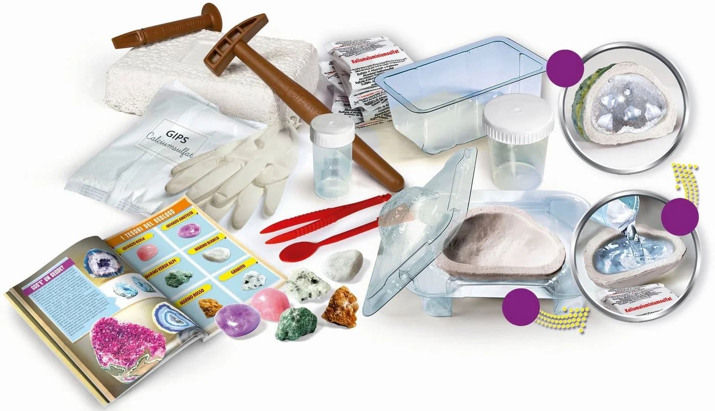 Clementoni Experimentierkasten Galileo Mineralogie und Kristalle Made in Europe