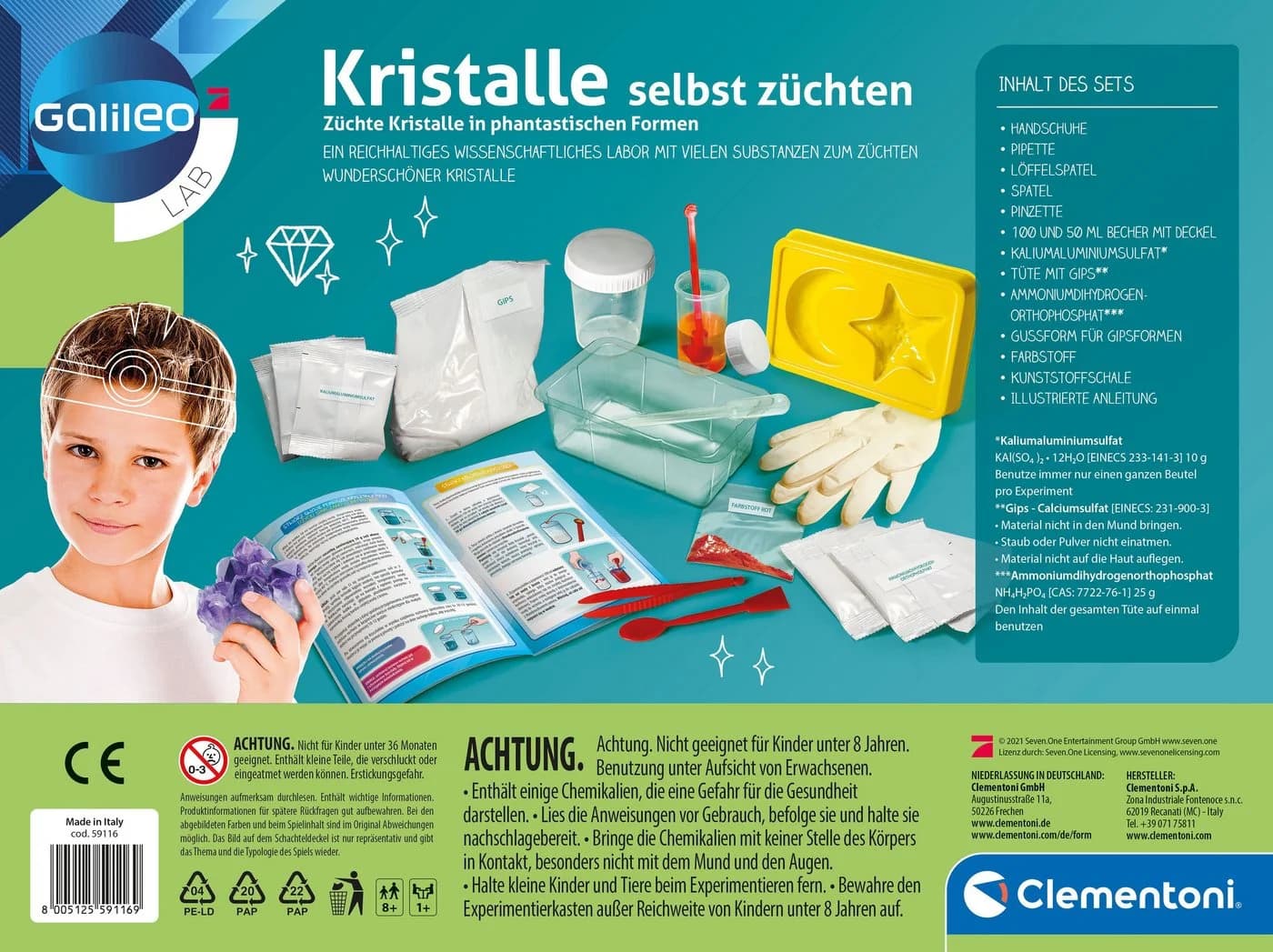 Clementoni Experimentierkasten Galileo Kristalle züchten - Bild 5