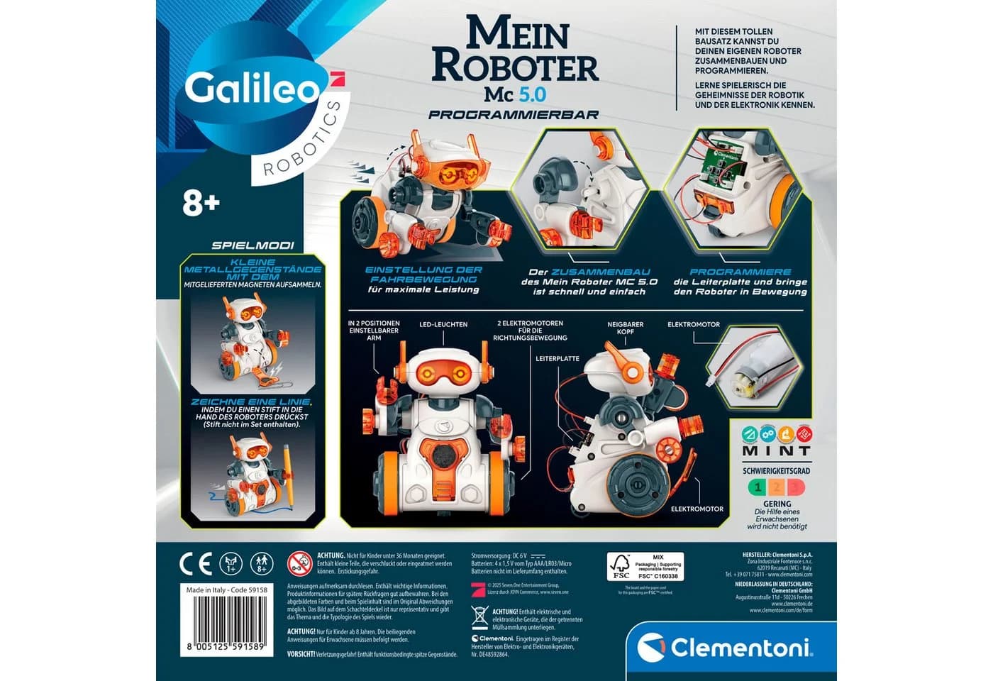 Clementoni® Galileo Experimentierkasten Mein Roboter MC5.0 - Bild 3