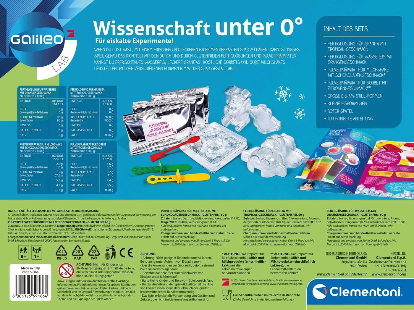 Clementoni Experimentierkasten Galileo Wissenschaft unter 0° Made in Europe - Bild 5