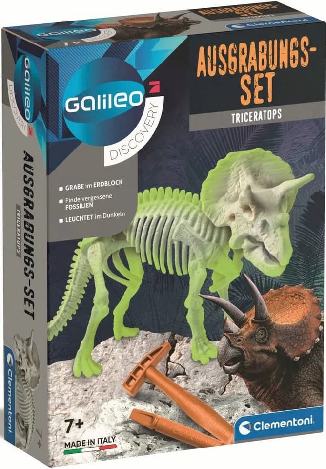 Clementoni Experimentierkasten Galileo Ausgrabungs-Set Triceratops - Bild 2