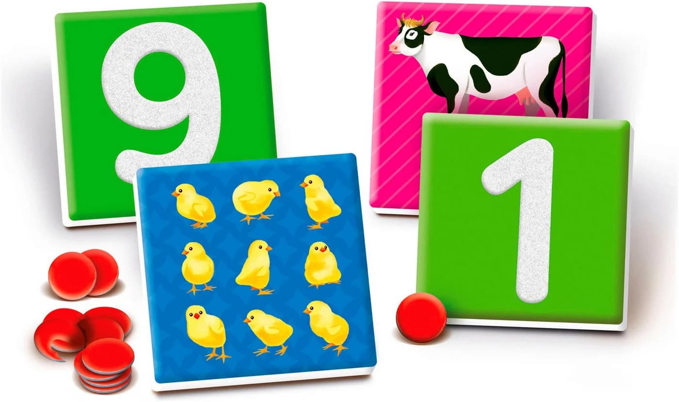 Clementoni Taktile Zahlen Montessori Lernspiel Bunt Sandpapier