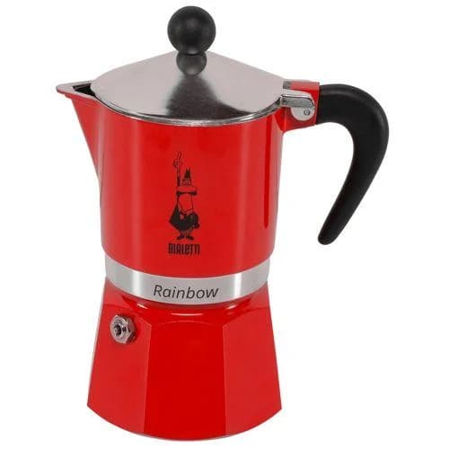 Espressokocher BIALETTI Rainbow 3 Tassen rot Aluminium