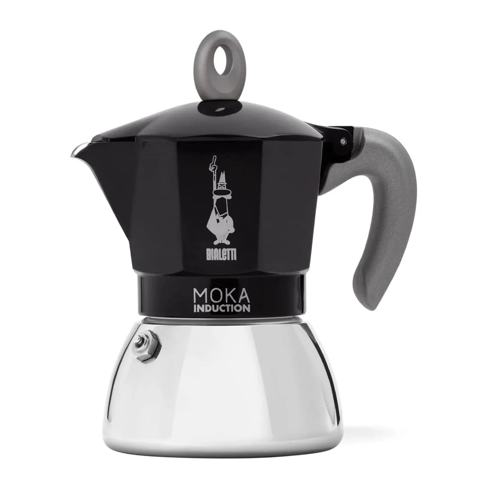 BIALETTI Moka Induktion Espressokocher 0,28l 6 Tassen Schwarz