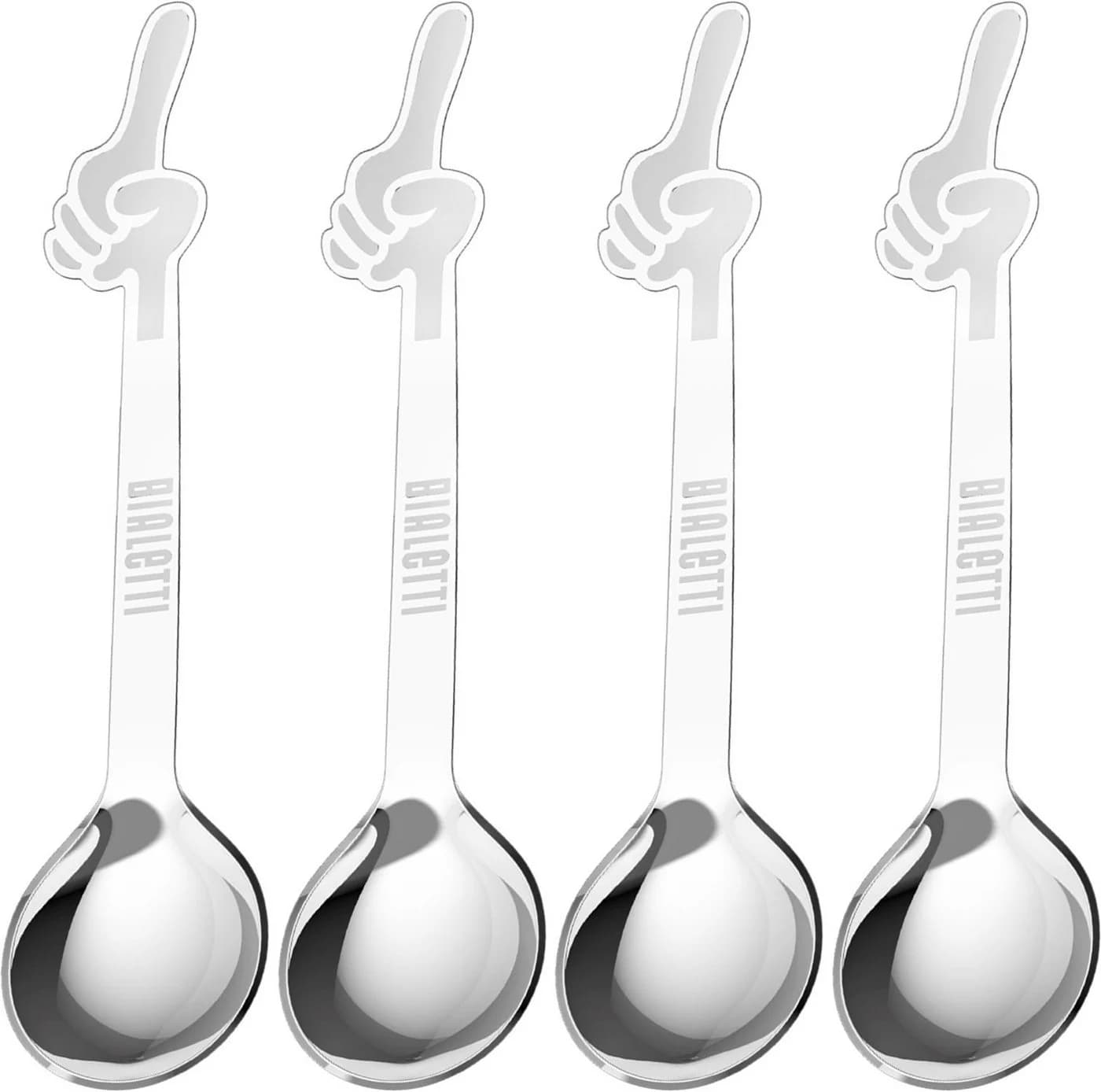 Bialetti Espressolöffel Omino 4-teilig Edelstahl Silber