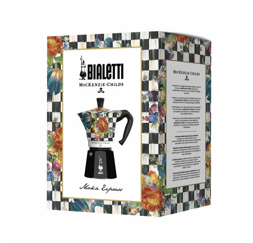 BIALETTI Espressokocher MacKenzie Childs Design Bunt Aluminium
