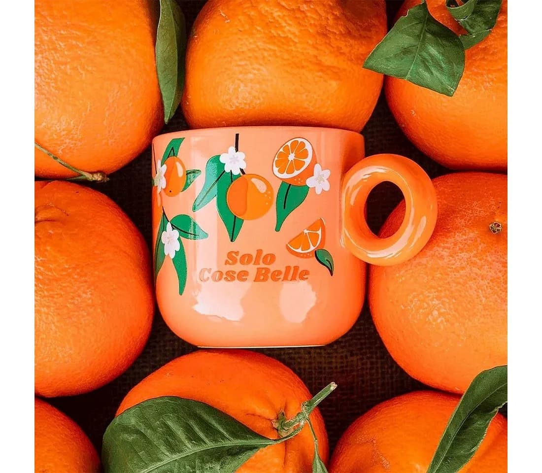 BIALETTI Kaffeebecher 2er Set 300ml Porzellan Mercato Della Fruta Bunt - Bild 3