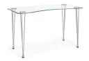Natur24 Schreibtisch Rondon Stahl Glas Silber Transparent Bild 2