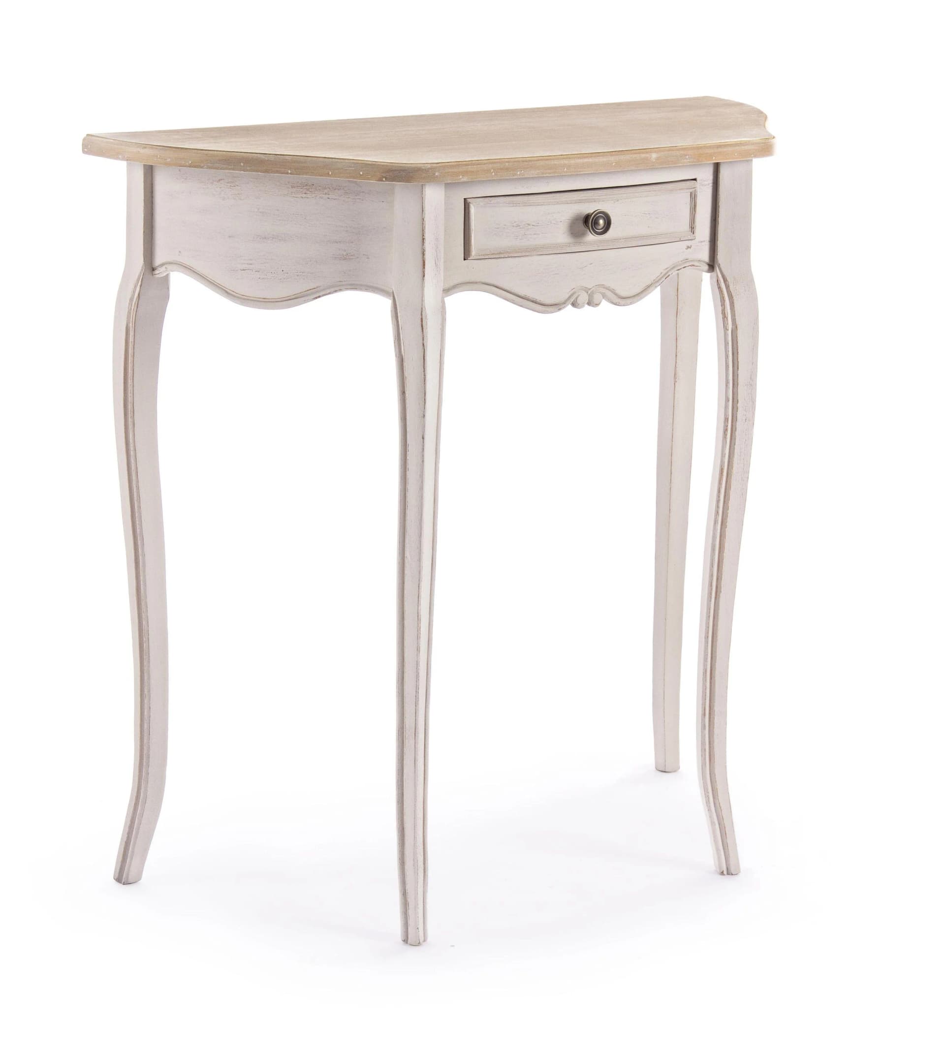 Konsole CLARISSE Paulowniaholz mit Metallgriff