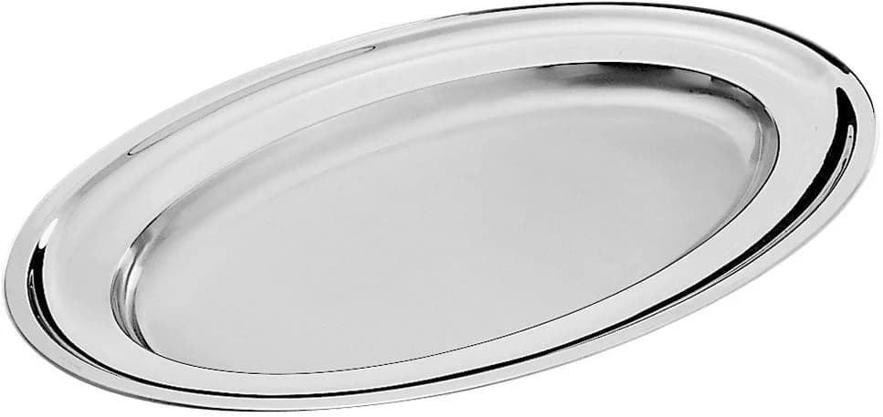 PINTINOX Servierplatte Vassoi Oval Edelstahl Silber