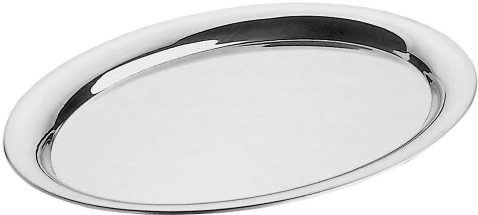 PINTINOX Tablett Vassoi Oval Edelstahl 18/10 Silber