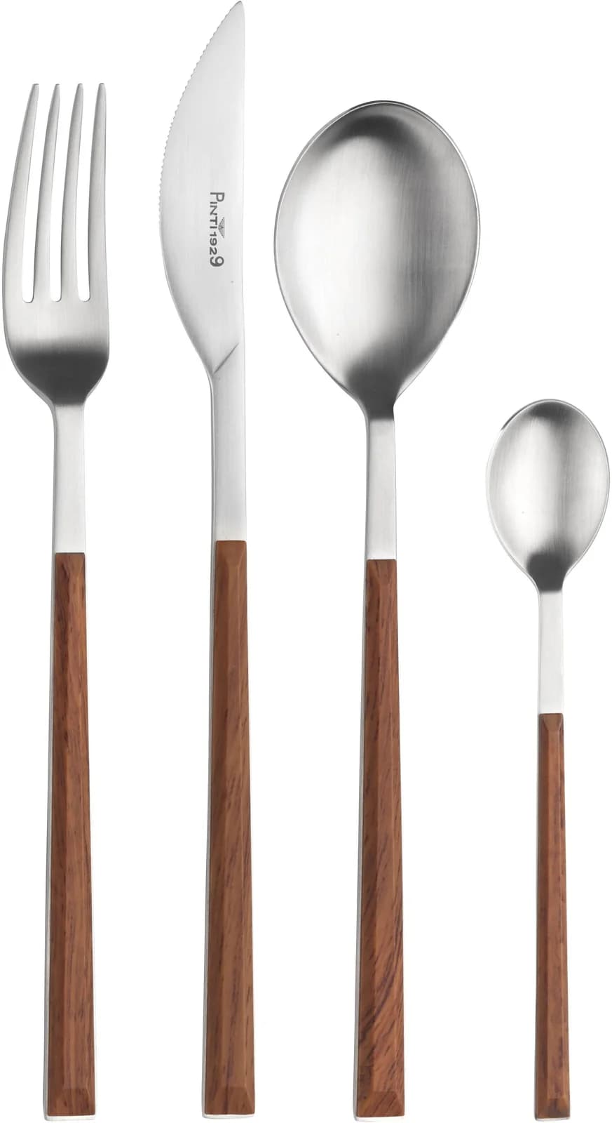Pinti Inox Besteck-Set Sushi 24-tlg. Edelstahl 18/0 Kunststoffgriff Holz-Optik