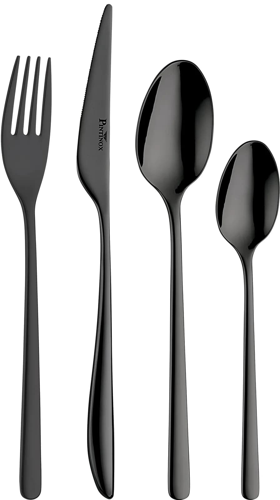 Besteck-Set PINTINOX Florence 24-tlg. Schwarz Edelstahl 18/10