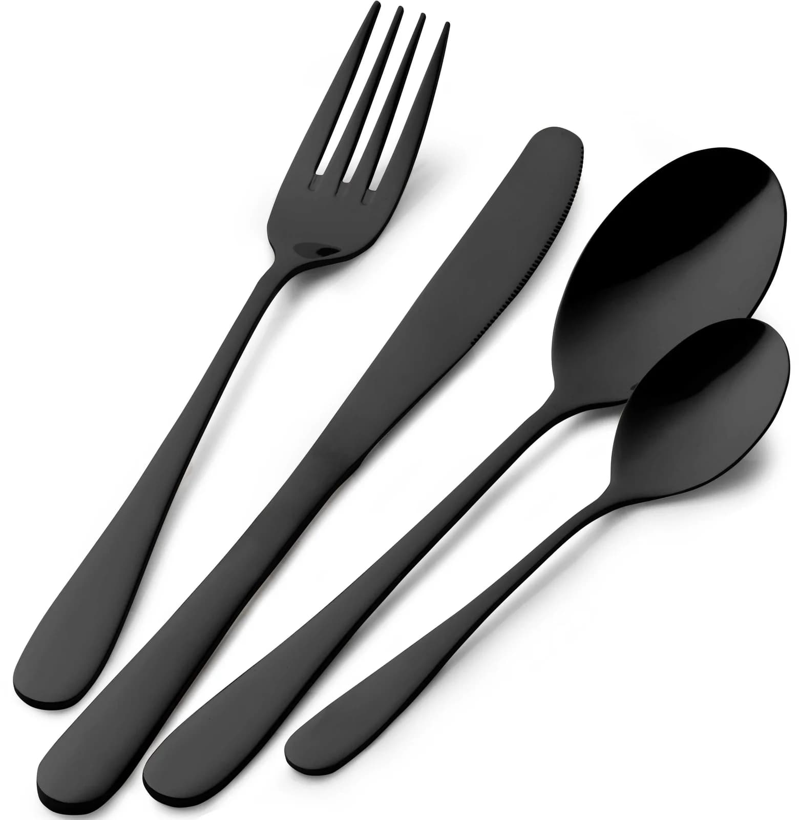 Besteck-Set PINTINOX 'Princess', schwarz, 24 Stk., Edelstahl 18/10