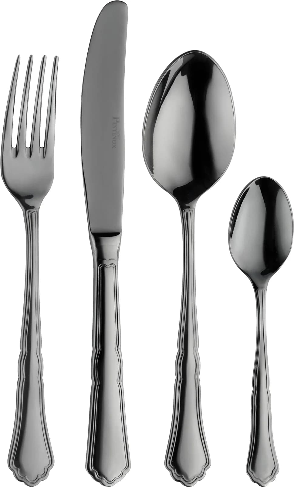 Besteck-Set PINTINOX Settecento Treasure 30-tlg. Anthrazit Edelstahl 18/10