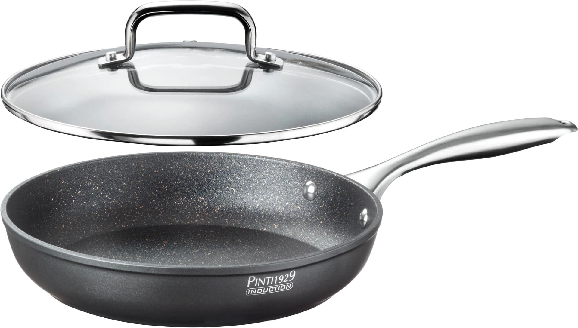 Pinti Inox Bratpfanne ST1 26 cm 3-lagige Antihaftbeschichtung Induktionsgeeignet