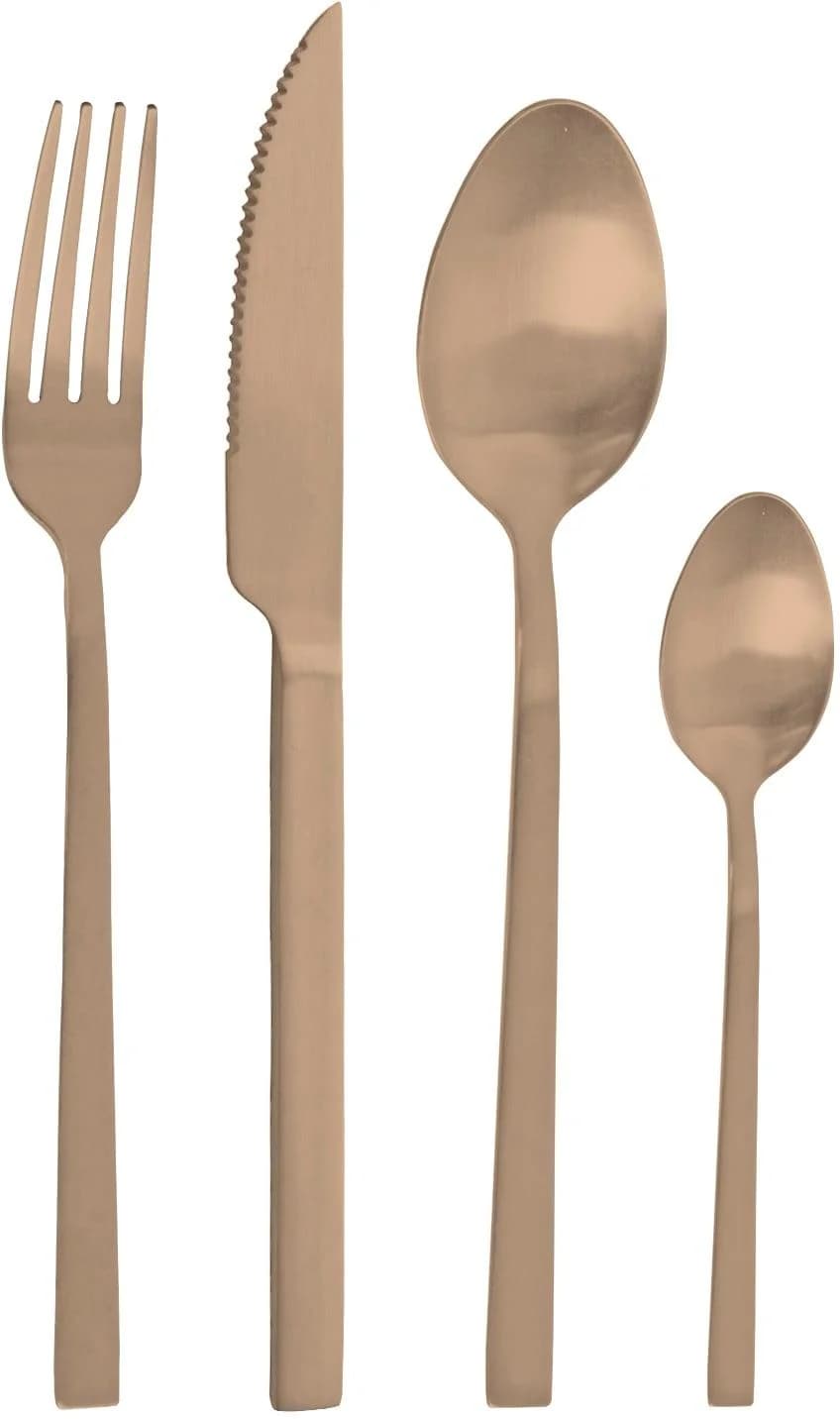 Pinti Inox Besteck-Set DUKE 24-tlg. Gold/Bronze Edelstahl