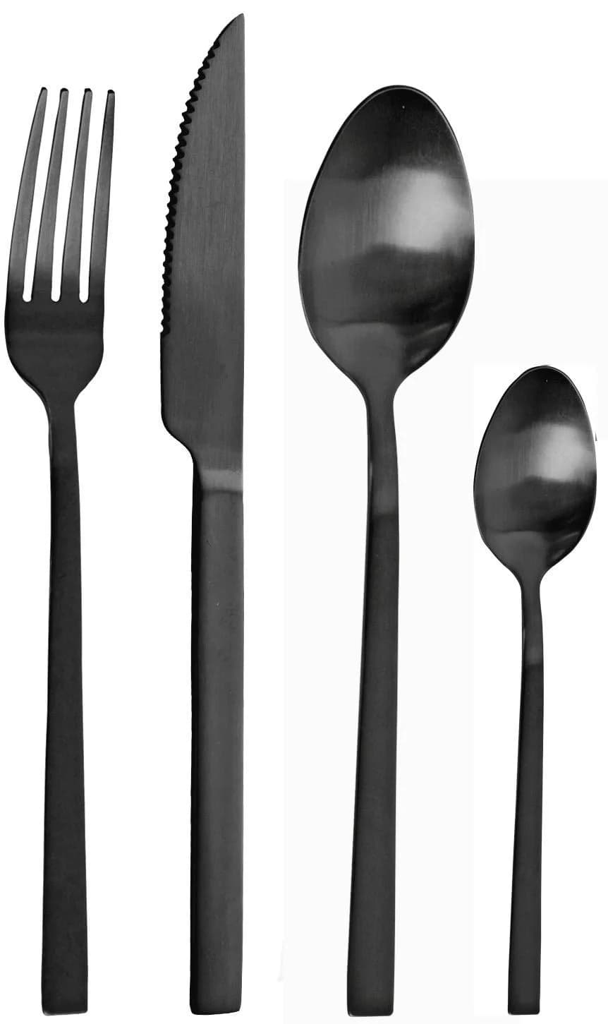 Besteck-Set PINTINOX "DUKE" Schwarz 24-tlg. Edelstahl 18/0