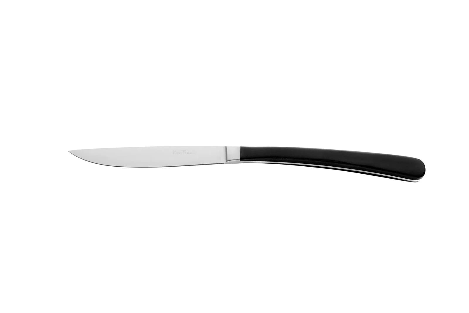 PINTINOX Steakmesser KOBE mit Sägeschliff Schwarz Edelstahl