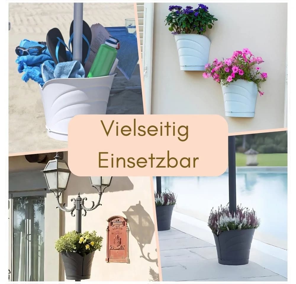 GarPet Blumentopf für Regenrohr Grau/Weiß - Vertikaler Pflanztopf - Bild 5