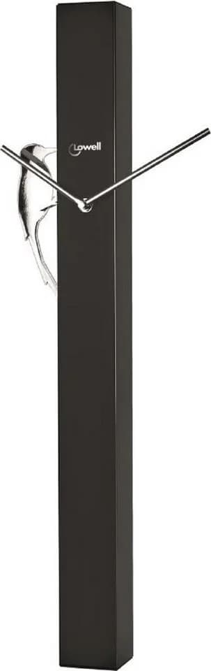 Lowell Pendelwanduhr "Specht" Aluminium Schwarz