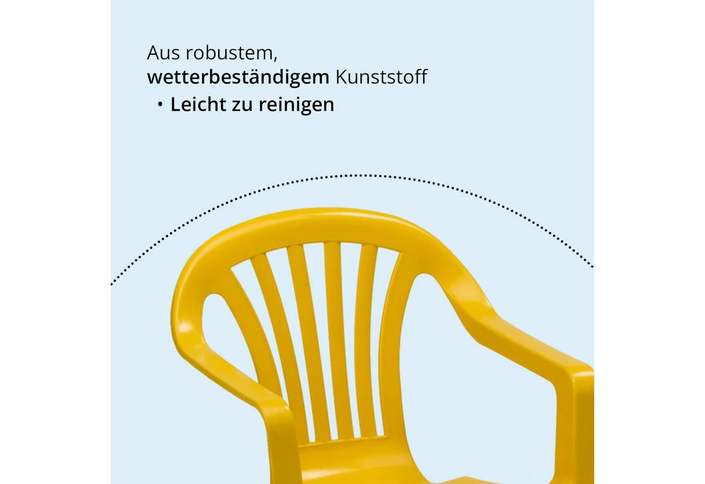Ipae-Progarden Kinderstuhl Gelb Vollkunststoff Monoblock Stapelbar - Bild 5