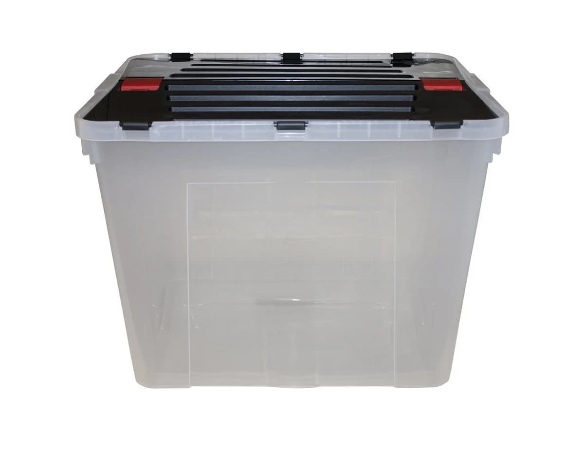 Heidrun TexBox Aufbewahrungsbox 30L Transparent mit Deckel