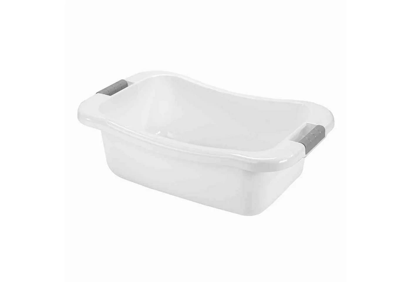 Heidrun Wäschekorb Wanne Weiß mit Softgriffen