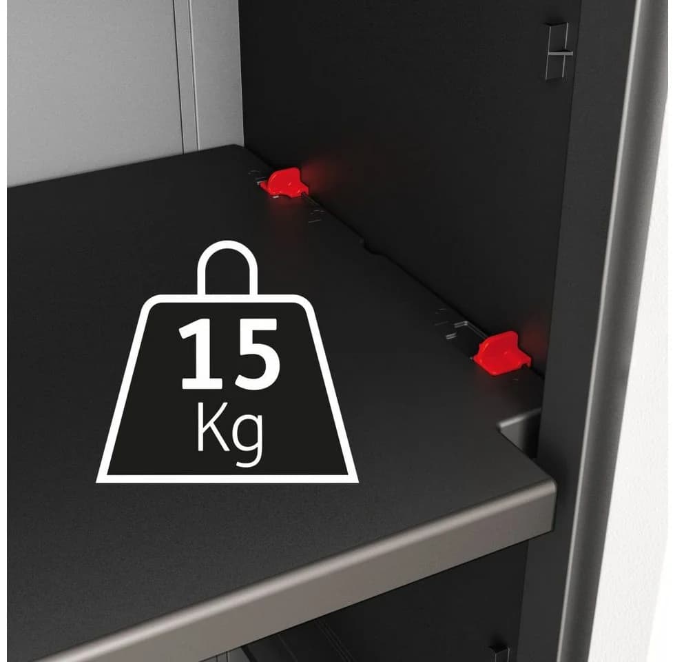 Keter Mehrzweckschrank Detroit Kunststoffschrank Schwarz