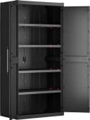 Keter Mehrzweckschrank Detroit XL Kunststoffschrank Schwarz Bild 1