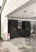 Keter Vorratsschrank Detroit XL niedrig Kunststoffschrank Schwarz Bild 1