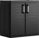 Keter Vorratsschrank Detroit XL niedrig Kunststoffschrank Schwarz Bild 2