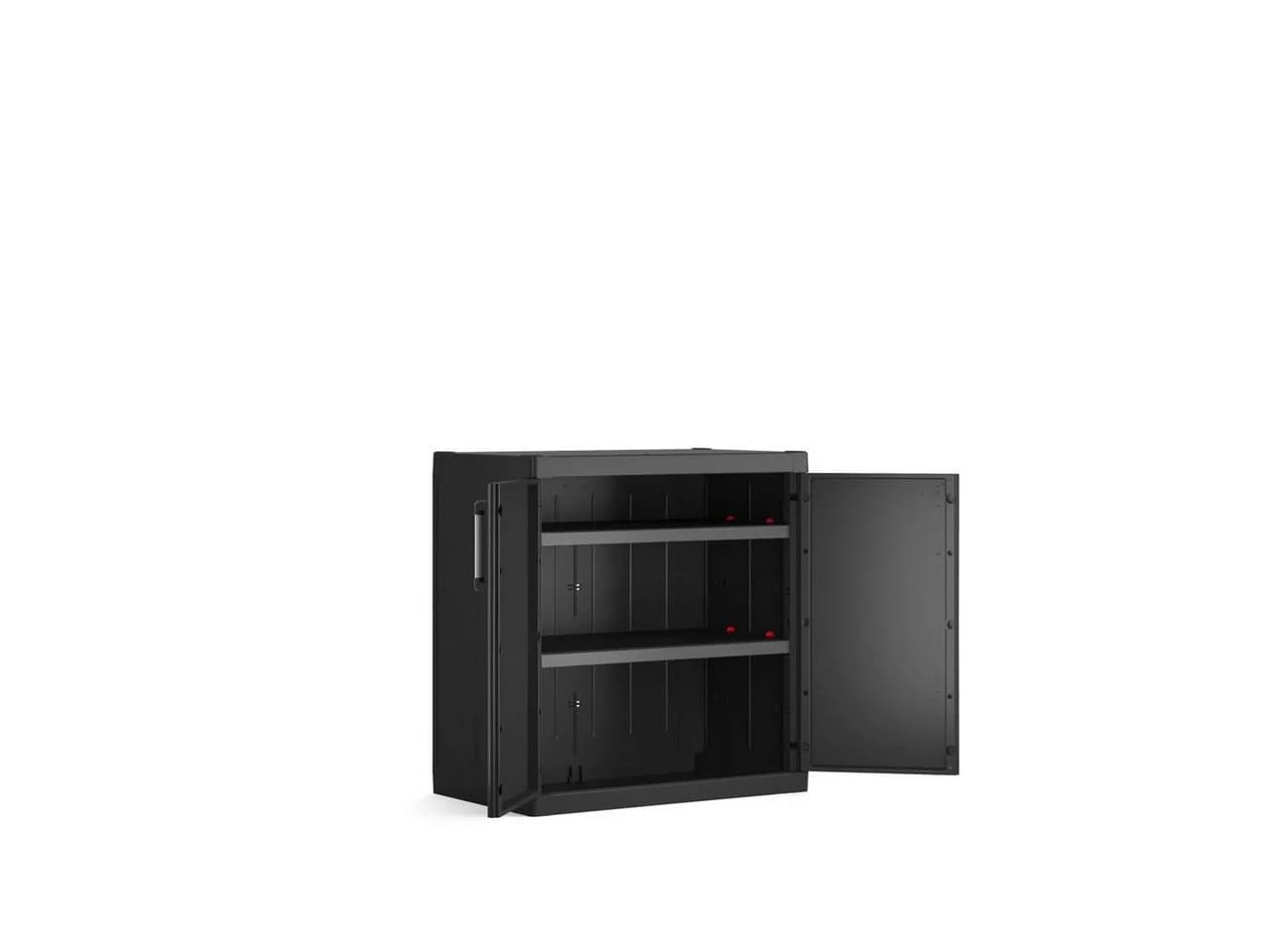 Keter Vorratsschrank Detroit XL niedrig Kunststoffschrank Schwarz - Bild 5