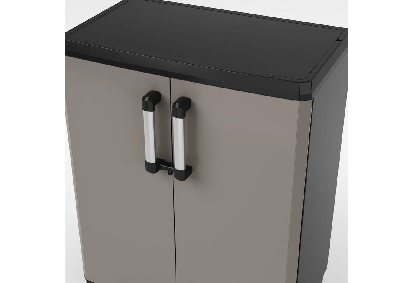 Keter Mehrzweckschrank Pro niedrig Schwarz/Grau Kunststoff - Bild 5