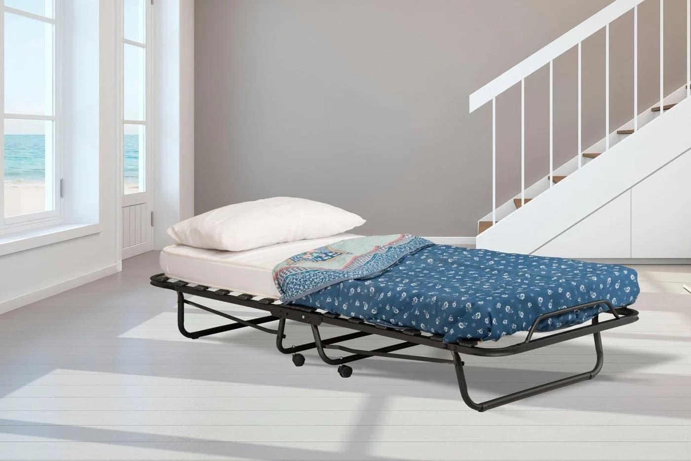 HOME AFFAIRE Gästebett Florenzia Schwarz Klappbar mit Matratze