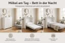 HOME AFFAIRE Schrankbett Sognum Wandklappbett Kommodenoptik Weiss Grau Bild 3