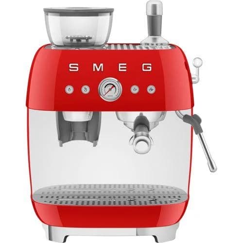 SMEG Espressomaschine EGF03RDEU Rot mit integrierter Kaffeemühle