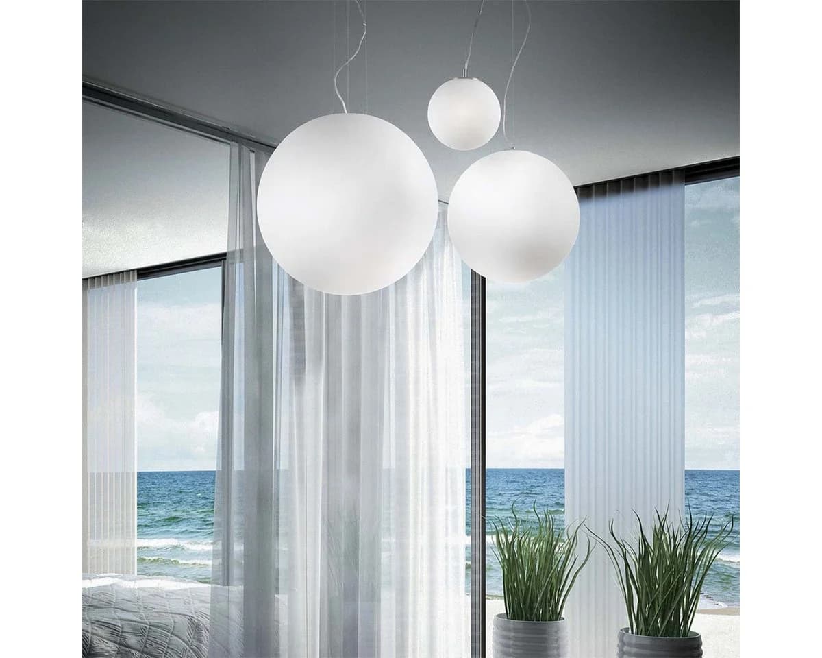 Ideal Lux Pendelleuchte Mapa Opalglas Kugel