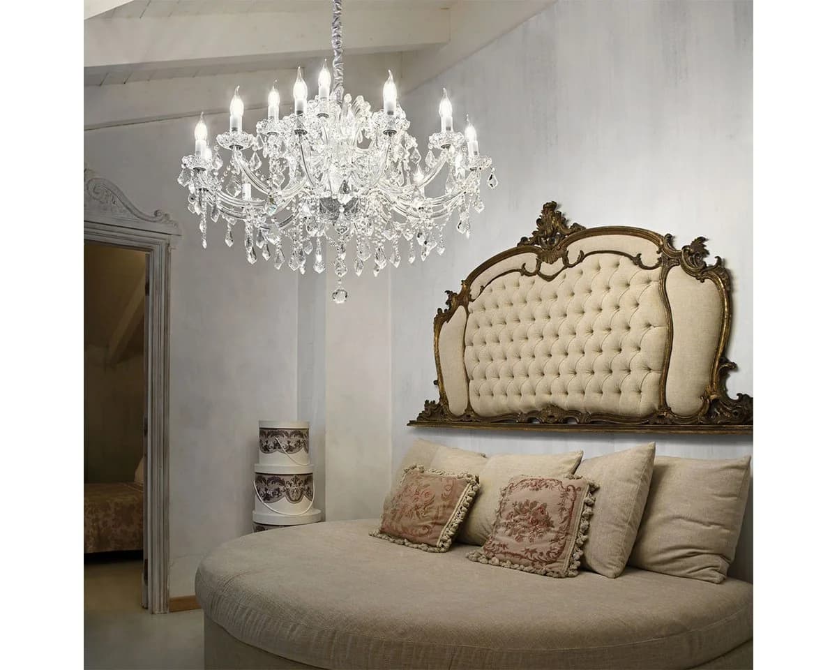 Ideal Lux Napoleon SP8 Kristall Kronleuchter Gold 8-flammig - Bild 1