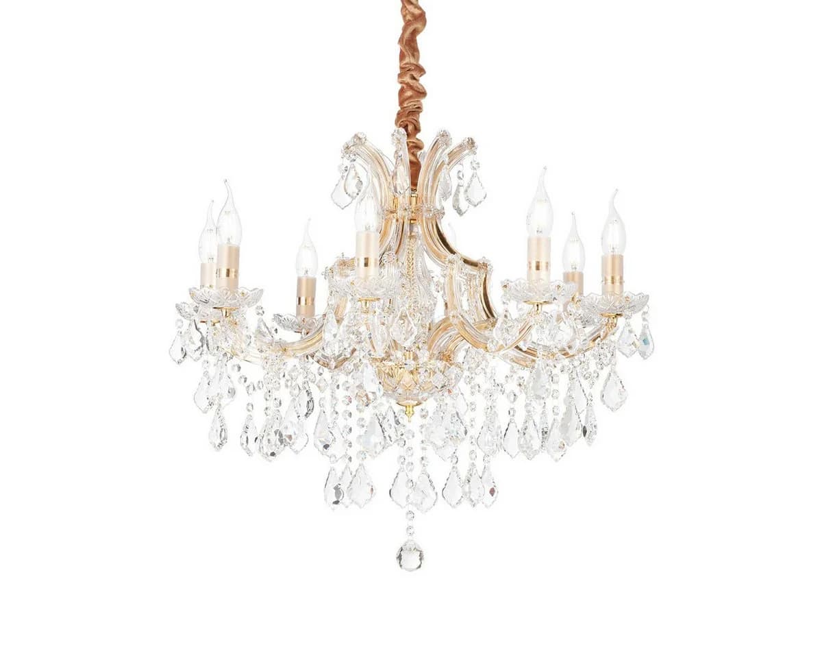 Ideal Lux Napoleon SP8 Kristall Kronleuchter Gold 8-flammig - Bild 2