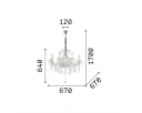 Ideal Lux Napoleon SP8 Kristall Kronleuchter Gold 8-flammig Bild 3