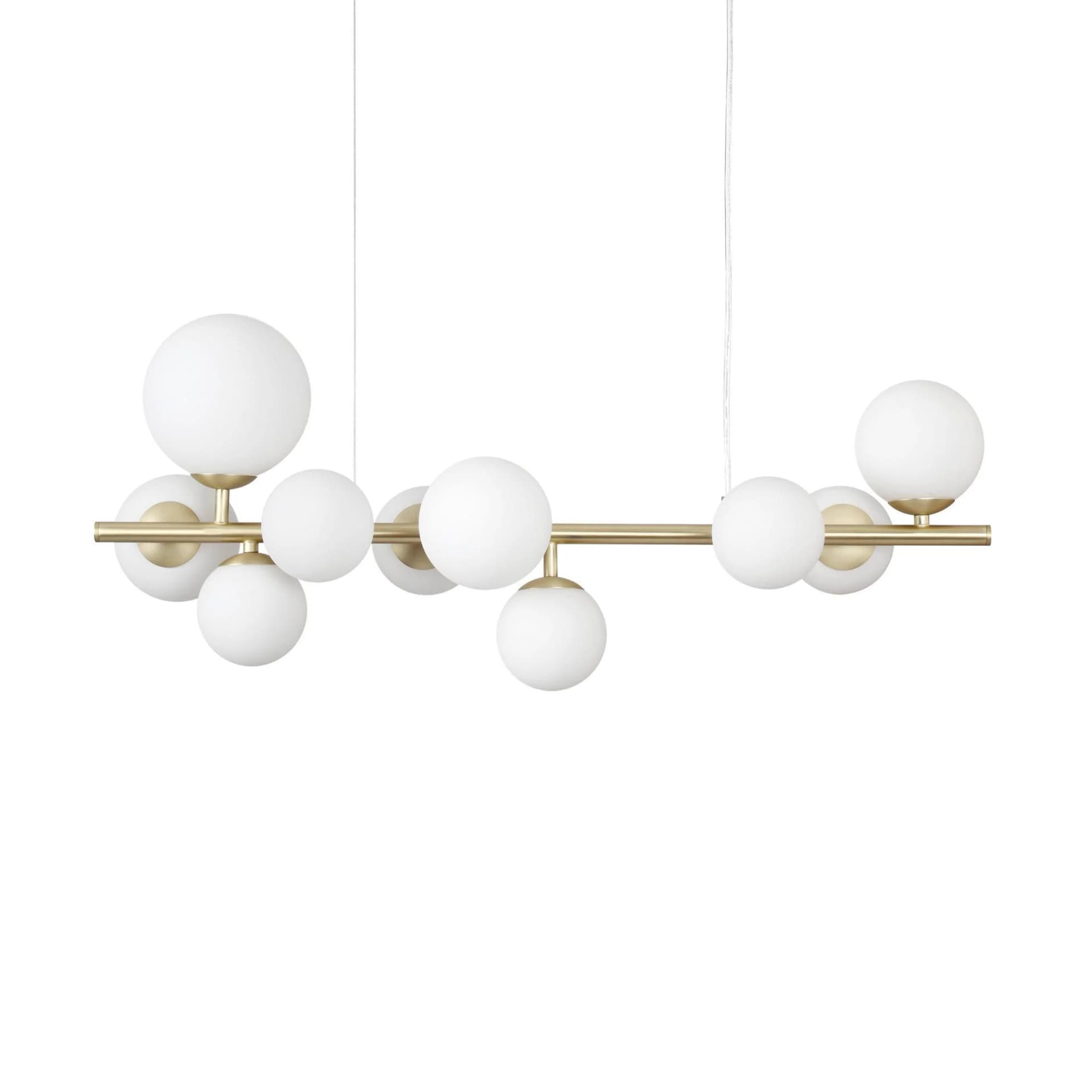 Ideal Lux Perlage Hängeleuchte Messing/Weiß 81cm