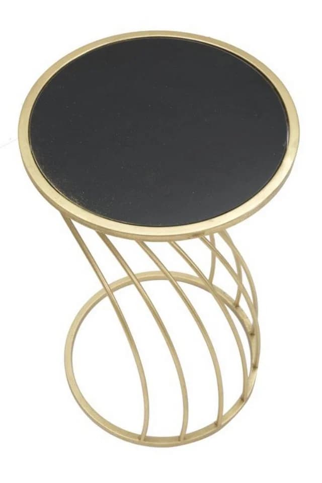 Natur24 Beistelltisch Flush Schwarz Gold Modern - Bild 4