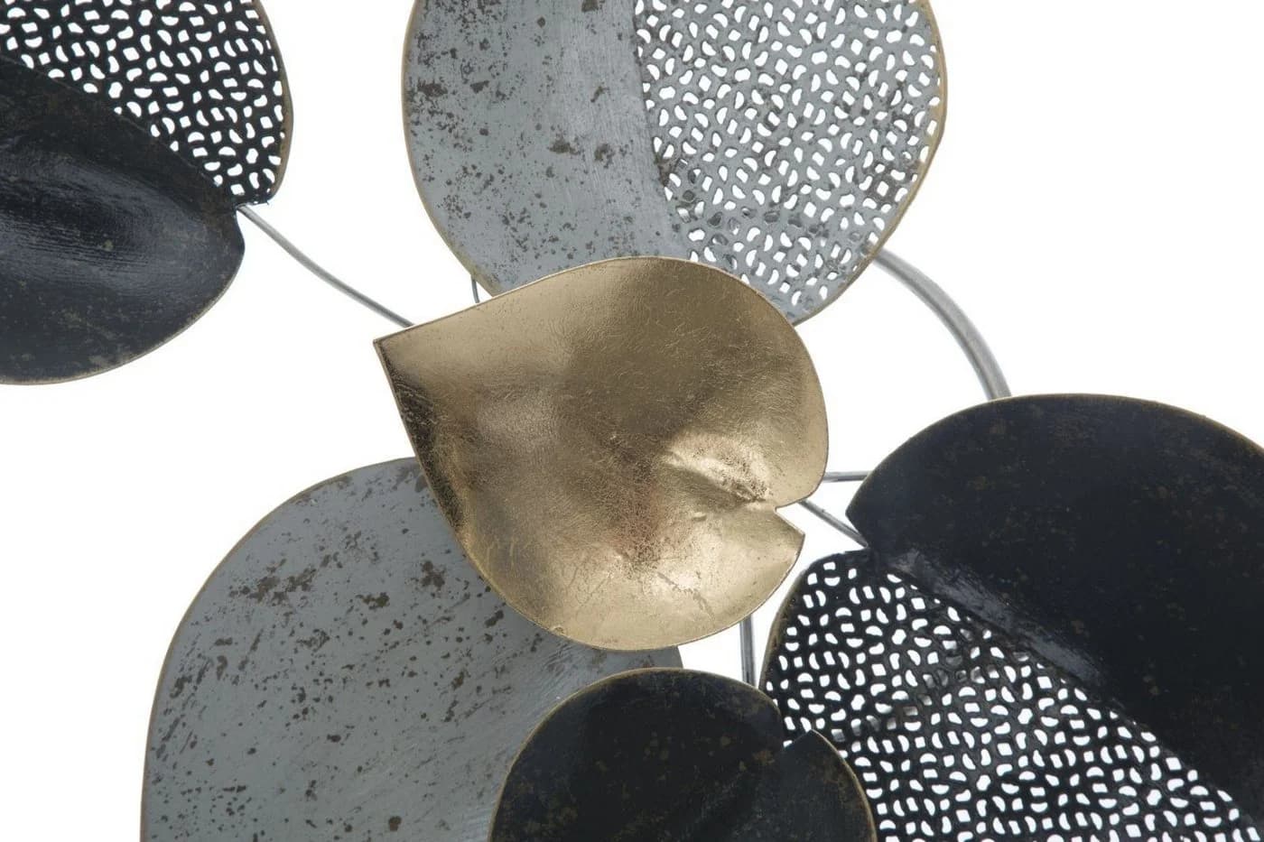 Mauro Ferretti Wandbild Pannello Metall Gold Schwarz Silber