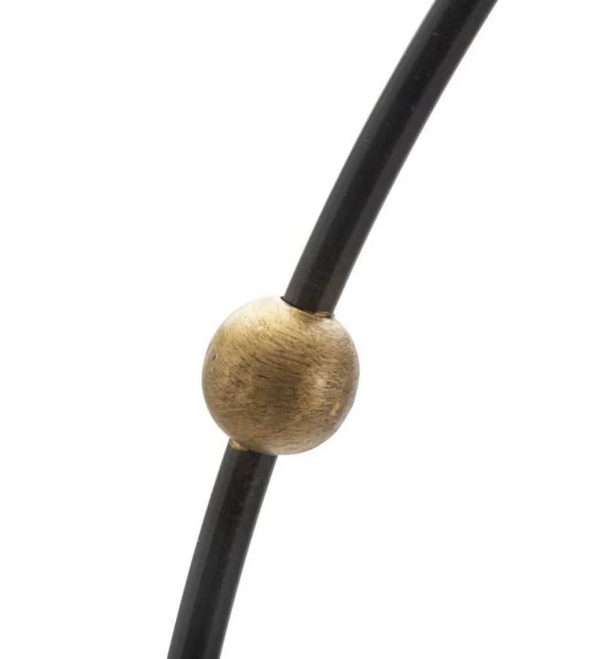Natur24 Wanduhr Schwarz Gold Metall Modern