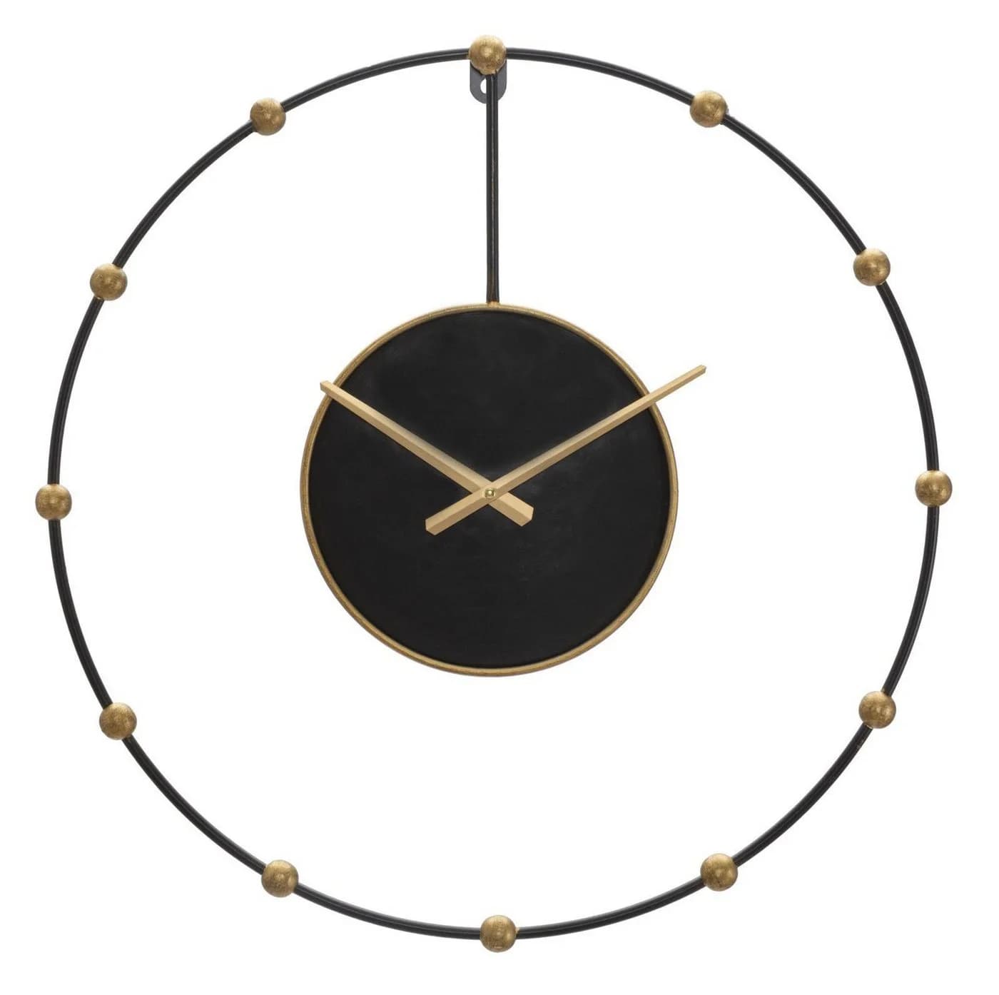 Natur24 Wanduhr Schwarz Gold Metall Modern - Bild 2