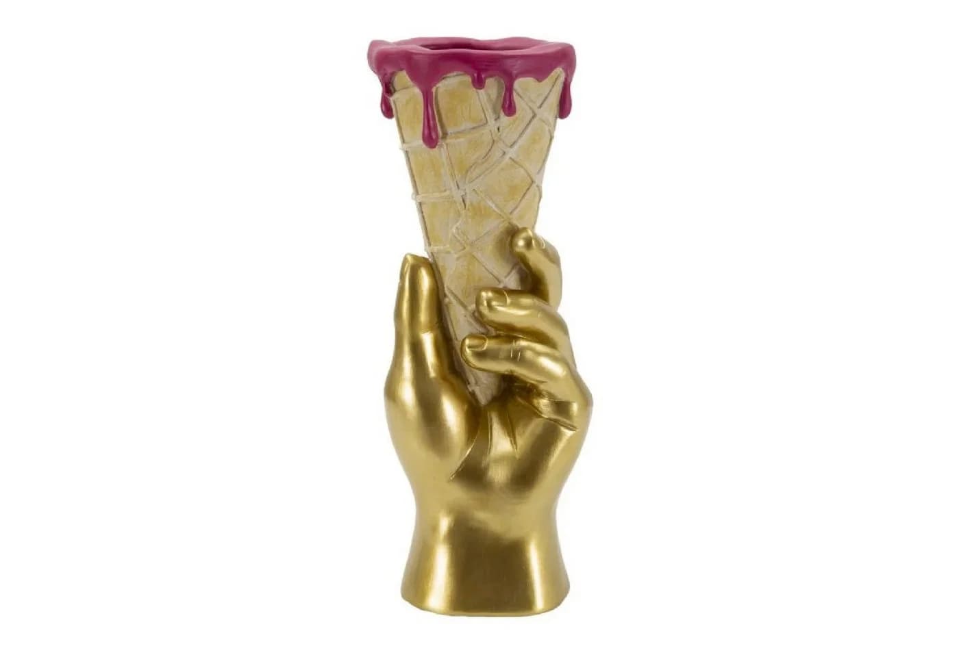 MF Dekovase Icecream Glamy Goldhand Pink - Bild 2