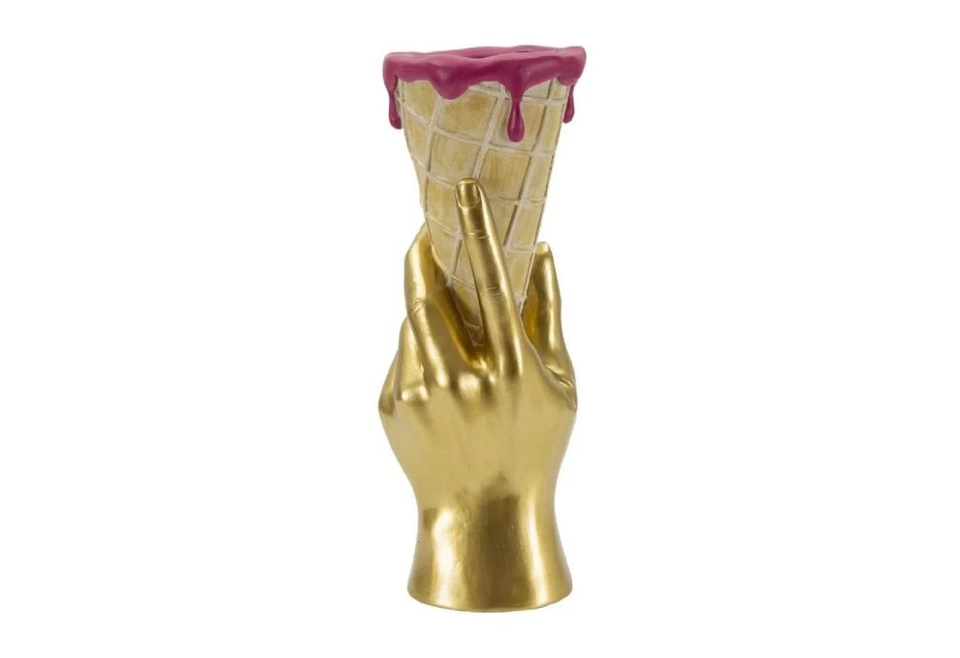 MF Dekovase Icecream Glamy Goldhand Pink - Bild 3