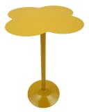 Natur24 Bartisch Clox Gelb Metall Kleeblattform Bild 1