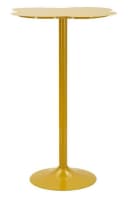 Natur24 Bartisch Clox Gelb Metall Kleeblattform Bild 2
